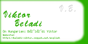 viktor beladi business card